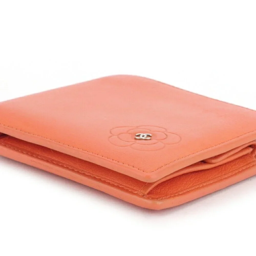 CHANEL Bifold Wallet Salmon pink x Silver Women Authentic secondhand - Picture 7 of 9